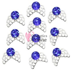 Decoratiuni 3D Metalice 148 Pene Argintii cu stras 